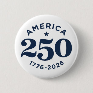 Badge Rond 5 Cm Célébration de l'Amérique 250 Ans de Liberté Minim