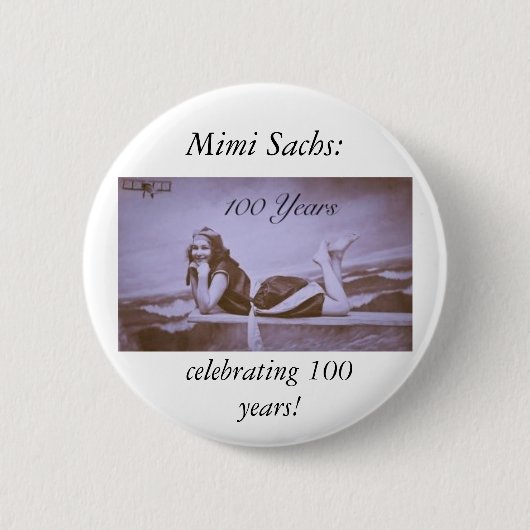 Badge Rond 5 Cm célébration de Mimi Sachs ! (Devant)