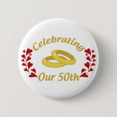Badge Rond 5 Cm Célébration de notre 50e (Devant)