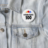 Badge Rond 5 Cm Célébration du 100th anniversaire 100 (En situation)
