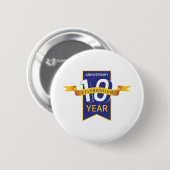 Badge Rond 5 Cm Célébration du 10e anniversaire (Devant & derrière)