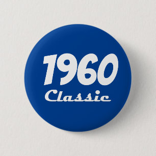Badge Rond 5 Cm Célébration du 60e anniversaire 1960 Classic