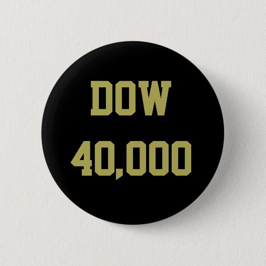 Badge Rond 5 Cm Célébration du marché Stock Dow 40000 (Devant)