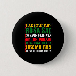 Badge Rond 5 Cm Célébration du Mois de l'Histoire des Noirs Rosa S