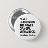 Badge Rond 5 Cm Célèbre cadeau RBG, Ruth Bader Ginsburg Citation (Devant & derrière)