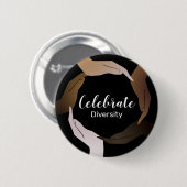 Badge Rond 5 Cm Célébrer la diversité (Devant & derrière)