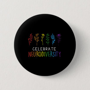 Badge Rond 5 Cm Célébrer la neurodiversité Santé mentale Autisme A