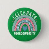 Badge Rond 5 Cm célébrer la sensibilisation à la neurodiversité sa (Devant)