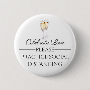 Badge Rond 5 Cm Célébrer l'amour S'il vous plaît le Mariage de