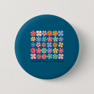 Badge Rond 5 Cm Célébrer les esprits de toutes sortes de fleurs de