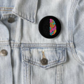 Badge Rond 5 Cm Célébrer L'Esprit De Toutes Sortes Neurodiversité  (En situation)