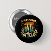 Badge Rond 5 Cm Célébrer Pi (Devant & derrière)