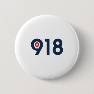 Badge Rond 5 Cm Célébrez le neuf un huit Tulsa Oklahoma 918 Ar
