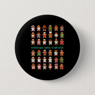 Badge Rond 5 Cm Célébrez les esprits de toutes sortes Pain d'épice