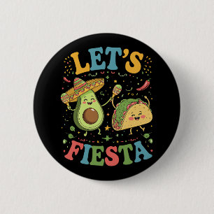 Badge Rond 5 Cm Célébrons Avocat Et Tacos Cinco De Mayo