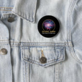 Badge Rond 5 Cm Celestial Camper Galaxy Night Scene (En situation)