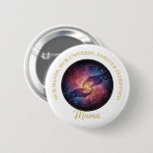 Badge Rond 5 Cm Celestial Mama Hands Galaxy Universe (Devant & derrière)