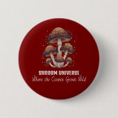 Badge Rond 5 Cm Celestial Mushroom Constellation Universe (Devant)