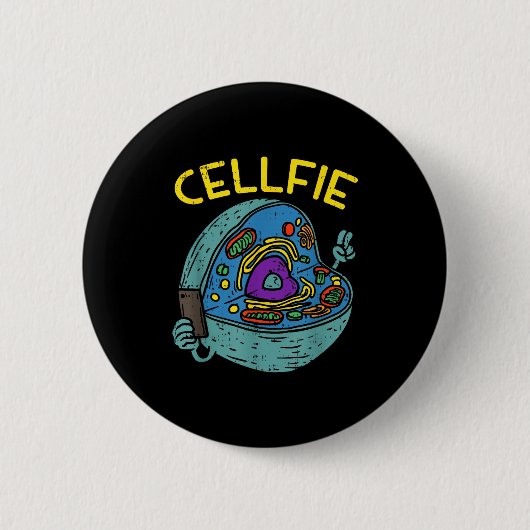Badge Rond 5 Cm Cell Fie Funny Science Biology Teacher  (Devant)