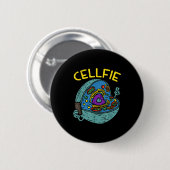 Badge Rond 5 Cm Cell Fie Funny Science Biology Teacher  (Devant & derrière)