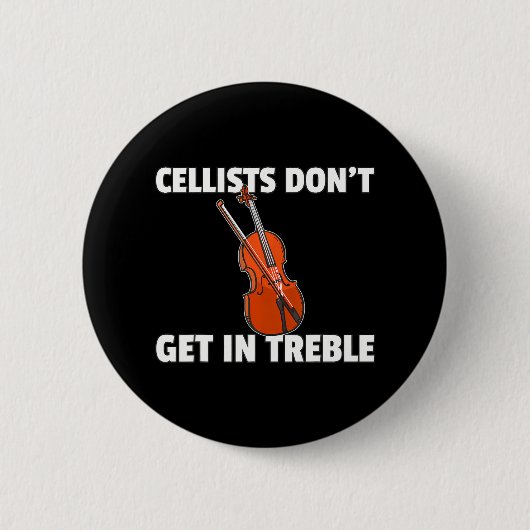 Badge Rond 5 Cm Cellist Ou Cello Player (Devant)