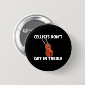 Badge Rond 5 Cm Cellist Ou Cello Player (Devant & derrière)