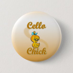 Badge Rond 5 Cm Cello Chick