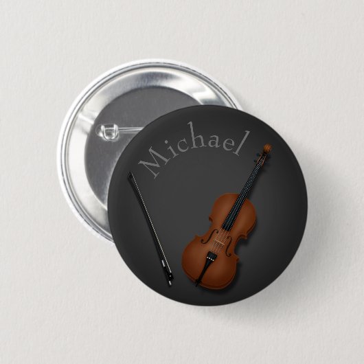 Badge Rond 5 Cm Cello et bow Whimsical Custom Classical Musician's (Devant & derrière)