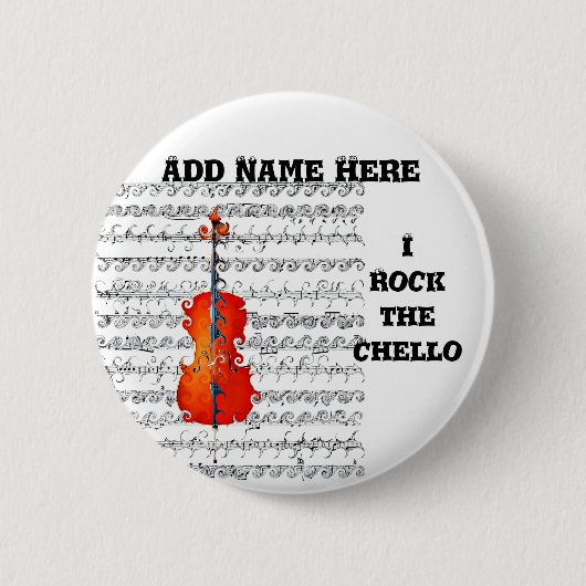 Badge Rond 5 Cm Cello & I Rock !_ (Devant)