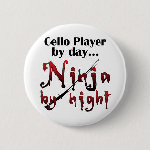 Badge Rond 5 Cm Cello Ninja