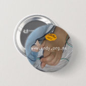 Badge Rond 5 Cm Cellules souche - doigts croisés (Devant & derrière)