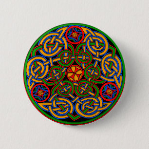 Badge Rond 5 Cm Celtic IIlumination - cercle de trinité