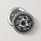 Badge Rond 5 Cm Celtic Triskele (Devant & derrière)