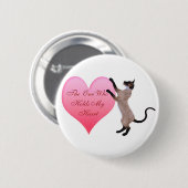 Badge Rond 5 Cm Celui Qui Possède Mon Bouton Coeur (Devant & derrière)