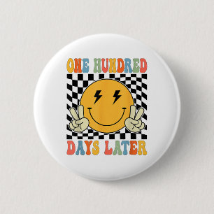 Badge Rond 5 Cm Cent 100E Jour D'École Plus Tard Enseignant Enfant