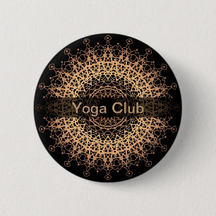 Badge Rond 5 Cm Centre de yoga, yoga, sports, mandala
