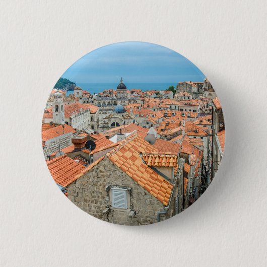 Badge Rond 5 Cm Centre-ville de Dubrovnik (Devant)
