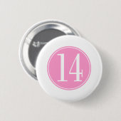 Badge Rond 5 Cm Cercle #14 rose (Devant & derrière)