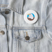 Badge Rond 5 Cm cercle d'aigle chauve (En situation)