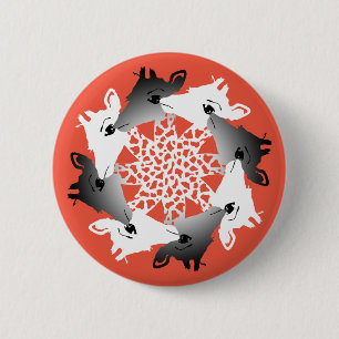 Badge Rond 5 Cm cercle d'aimant girafes