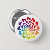 Badge Rond 5 Cm cercle d'arc-en-ciel de rollerskate (Devant & derrière)