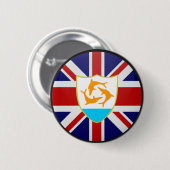 Badge Rond 5 Cm Cercle de drapeau de qualité d'Anguilla (Devant & derrière)