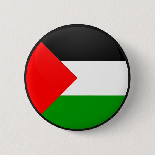 Badge Rond 5 Cm Cercle de drapeau de qualité de la Palestine (Devant)