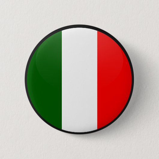 Badge Rond 5 Cm Cercle de drapeau de qualité de l'Italie (Devant)