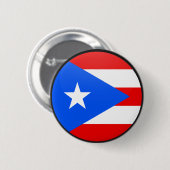 Badge Rond 5 Cm Cercle de drapeau de qualité de Porto Rico (Devant & derrière)