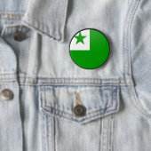 Badge Rond 5 Cm Cercle de drapeau de qualité d'espéranto (En situation)