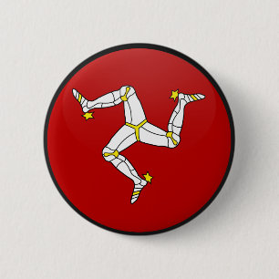 Badge Rond 5 Cm Cercle de drapeau de qualité d'île de Man
