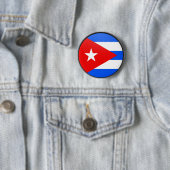 Badge Rond 5 Cm Cercle de drapeau de qualité du Cuba (En situation)