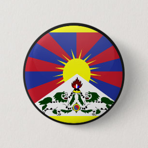 Badge Rond 5 Cm Cercle de drapeau de qualité du Thibet