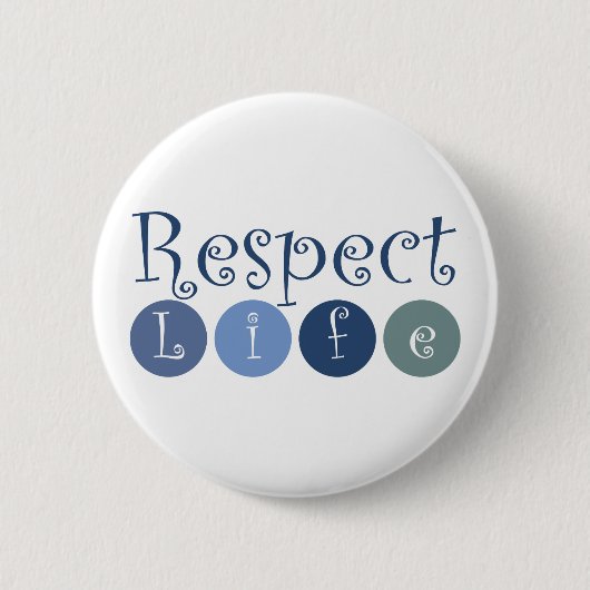 Badge Rond 5 Cm Cercle de la vie de respect (Devant)
